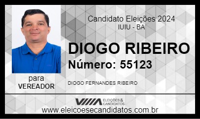 Candidato DIOGO RIBEIRO 2024 - IUIU - Eleições