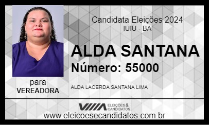 Candidato ALDA SANTANA 2024 - IUIU - Eleições