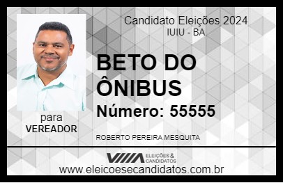 Candidato BETO DO ÔNIBUS 2024 - IUIU - Eleições