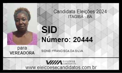 Candidato SID 2024 - ITAGIBÁ - Eleições