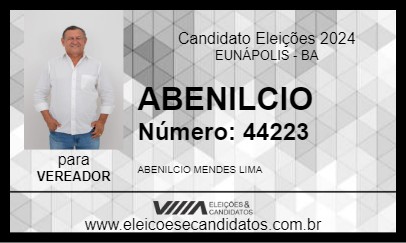 Candidato ABENILCIO 2024 - EUNÁPOLIS - Eleições