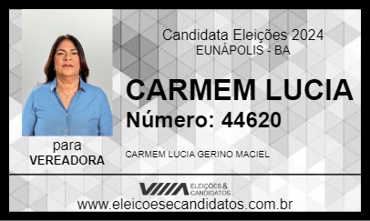 Candidato CARMEM LUCIA 2024 - EUNÁPOLIS - Eleições