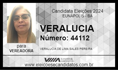 Candidato VERALUCIA 2024 - EUNÁPOLIS - Eleições