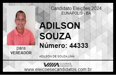 Candidato ADILSON SOUZA 2024 - EUNÁPOLIS - Eleições