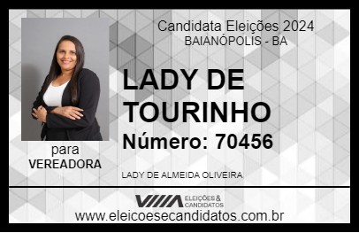 Candidato LADY DE TOURINHO 2024 - BAIANÓPOLIS - Eleições