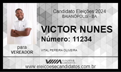 Candidato VICTOR NUNES  2024 - BAIANÓPOLIS - Eleições