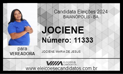 Candidato JOCIENE  2024 - BAIANÓPOLIS - Eleições