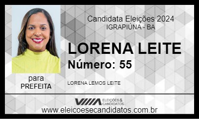 Candidato LORENA LEITE 2024 - IGRAPIÚNA - Eleições