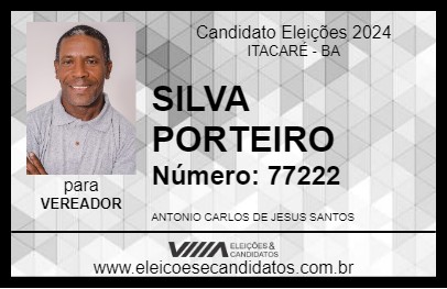 Candidato SILVA PORTEIRO 2024 - ITACARÉ - Eleições