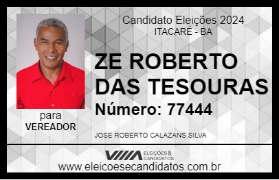 Candidato ZE ROBERTO DAS TESOURAS 2024 - ITACARÉ - Eleições