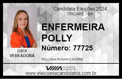 Candidato ENFERMEIRA POLLY 2024 - ITACARÉ - Eleições