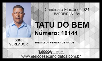 Candidato TATU DO BEM 2024 - BARREIRAS - Eleições