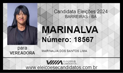 Candidato MARINALVA 2024 - BARREIRAS - Eleições