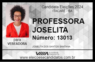 Candidato PROFESSORA JOSELITA 2024 - ITACARÉ - Eleições