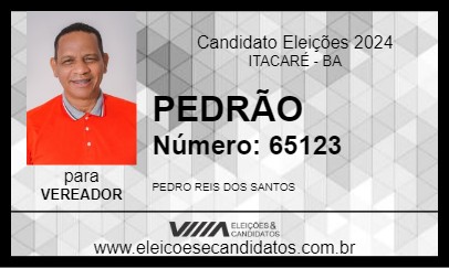 Candidato PEDRÃO 2024 - ITACARÉ - Eleições