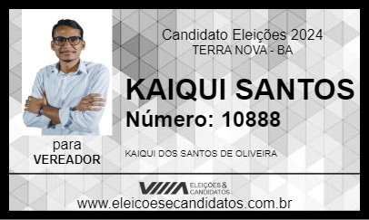 Candidato KAIQUI SANTOS 2024 - TERRA NOVA - Eleições