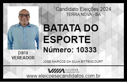 Candidato BATATA DO ESPORTE 2024 - TERRA NOVA - Eleições