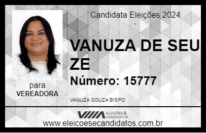 Candidato VANUZA DE SEU ZE 2024 - RIACHÃO DO JACUÍPE - Eleições