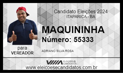 Candidato MAQUININHA 2024 - ITAPARICA - Eleições