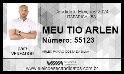 Candidato MEU TIO ARLEN 2024 - ITAPARICA - Eleições