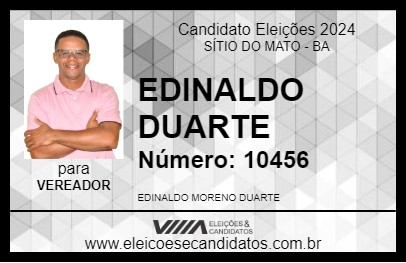 Candidato EDINALDO DUARTE 2024 - SÍTIO DO MATO - Eleições