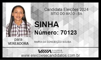 Candidato SINHA 2024 - SÍTIO DO MATO - Eleições