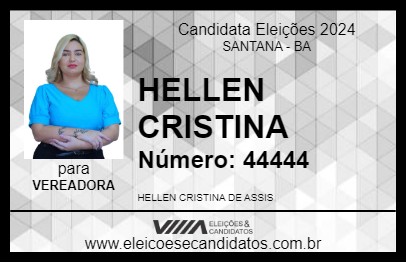 Candidato HELLEN CRISTINA 2024 - SANTANA - Eleições