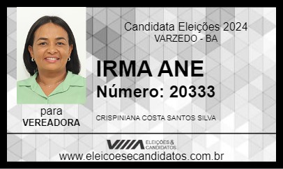 Candidato IRMA ANE 2024 - VARZEDO - Eleições