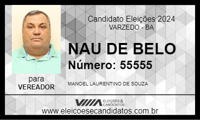 Candidato NAU DE BELO 2024 - VARZEDO - Eleições