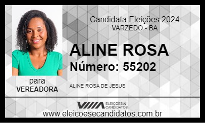 Candidato ALINE ROSA 2024 - VARZEDO - Eleições