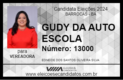 Candidato GUDY DA AUTO ESCOLA 2024 - BARROCAS - Eleições