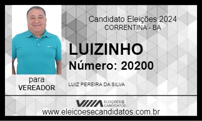 Candidato LUIZINHO 2024 - CORRENTINA - Eleições