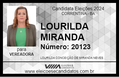 Candidato LOURILDA MIRANDA 2024 - CORRENTINA - Eleições