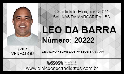 Candidato LEO DA BARRA 2024 - SALINAS DA MARGARIDA - Eleições