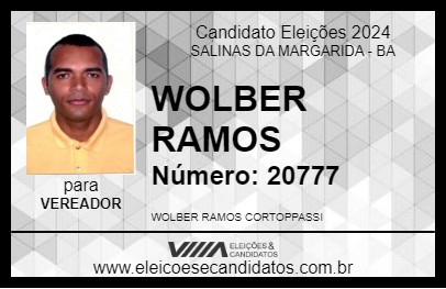 Candidato WOLBER RAMOS 2024 - SALINAS DA MARGARIDA - Eleições