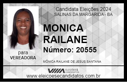 Candidato MONICA RAILANE 2024 - SALINAS DA MARGARIDA - Eleições