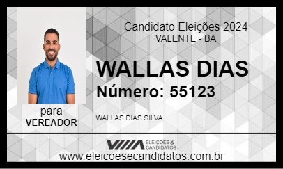 Candidato WALLAS DIAS 2024 - VALENTE - Eleições