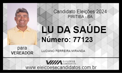 Candidato LU DA SAÚDE 2024 - PIRITIBA - Eleições