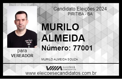 Candidato MURILO ALMEIDA 2024 - PIRITIBA - Eleições