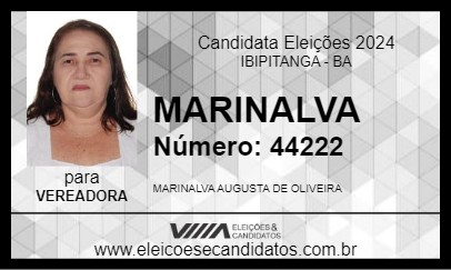 Candidato MARINALVA 2024 - IBIPITANGA - Eleições