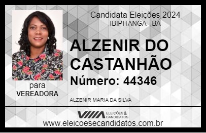 Candidato ALZENIR DO CASTANHÃO 2024 - IBIPITANGA - Eleições