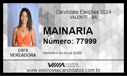 Candidato MAINARIA 2024 - VALENTE - Eleições