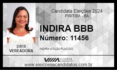 Candidato INDIRA BBB 2024 - PIRITIBA - Eleições