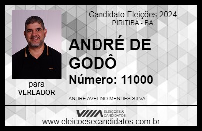 Candidato ANDRÉ DE GODÔ 2024 - PIRITIBA - Eleições