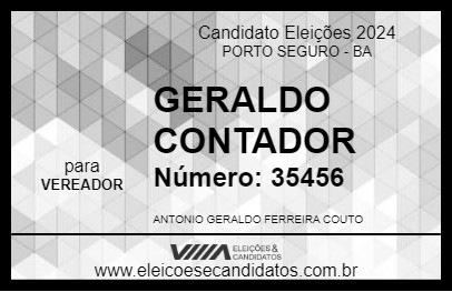 Candidato GERALDO CONTADOR 2024 - PORTO SEGURO - Eleições