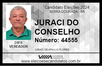 Candidato JURACI DO CONSELHO 2024 - SERRA DOURADA - Eleições