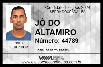 Candidato JÓ DO ALTAMIRO 2024 - SERRA DOURADA - Eleições