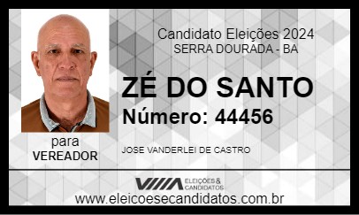 Candidato ZÉ DO SANTO 2024 - SERRA DOURADA - Eleições