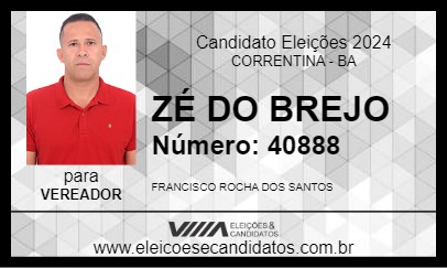 Candidato ZÉ DO BREJO 2024 - CORRENTINA - Eleições