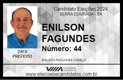 Candidato ENILSON FAGUNDES 2024 - SERRA DOURADA - Eleições